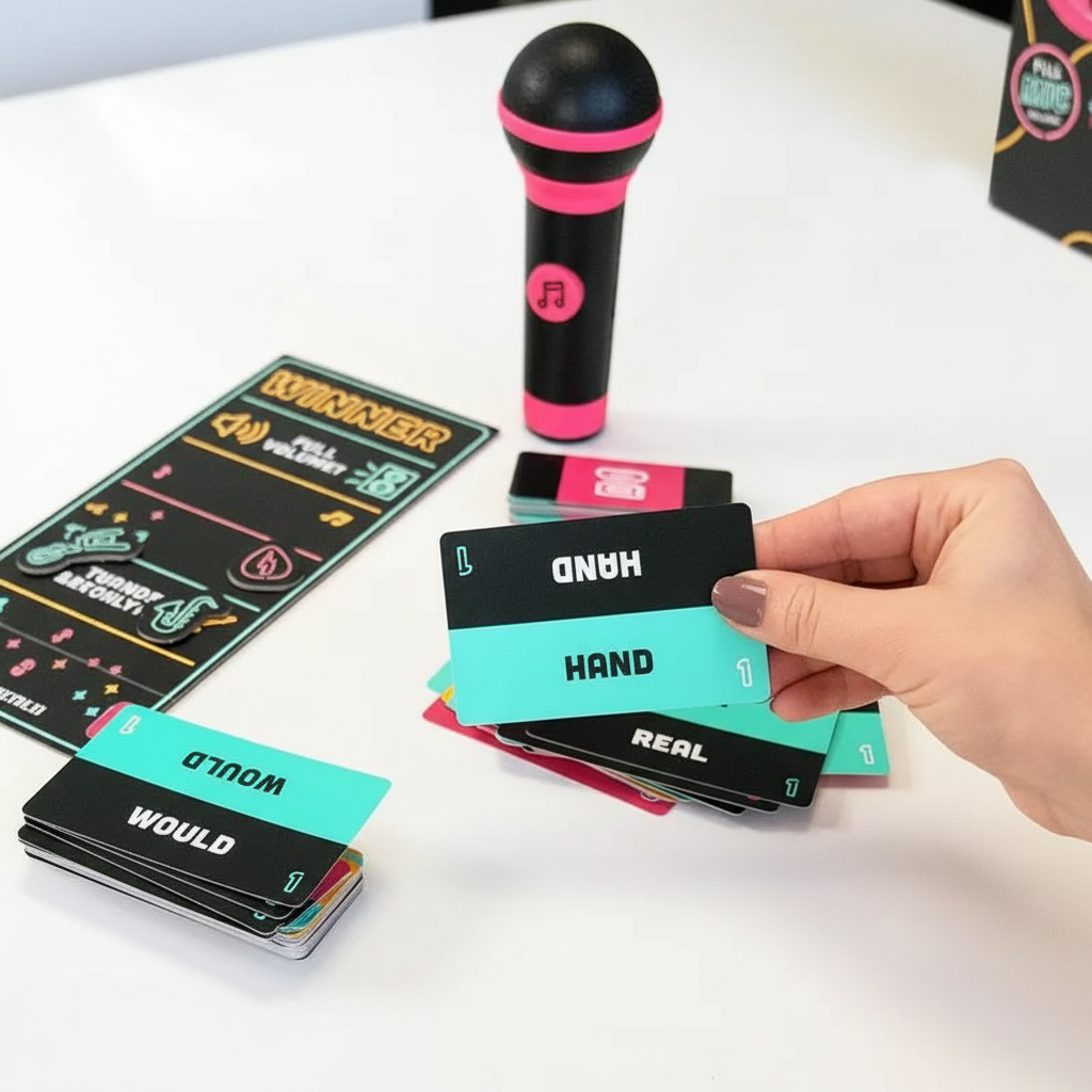 Grab The Mic Karaoke Style Game with Foam Microphone