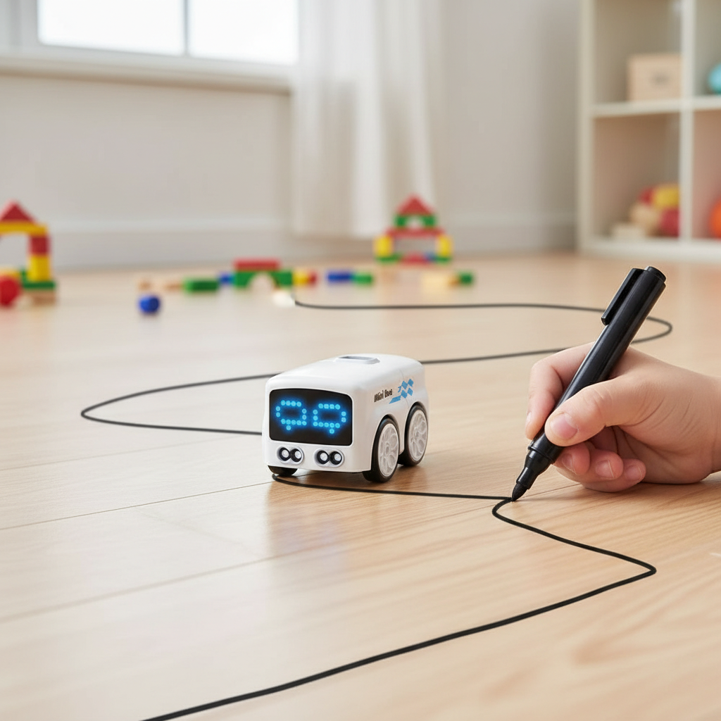 Sensor Based Line Following Cartoon Mini Bus Toy