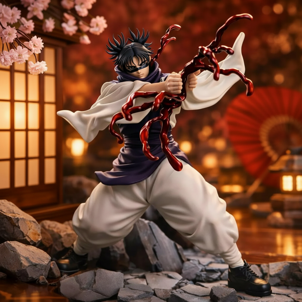 Choso Jujutsu Kaisen Anime Figure Sorcerer Statue Red Energy Effect Display Model