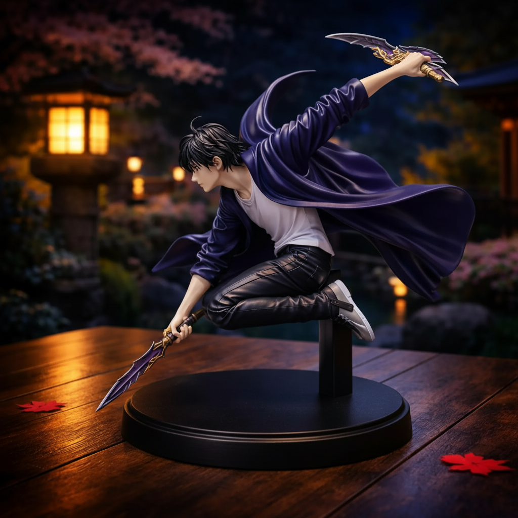 Sung Jin Woo Solo Leveling Figure Statue Night Hunter Anime Manga Decor