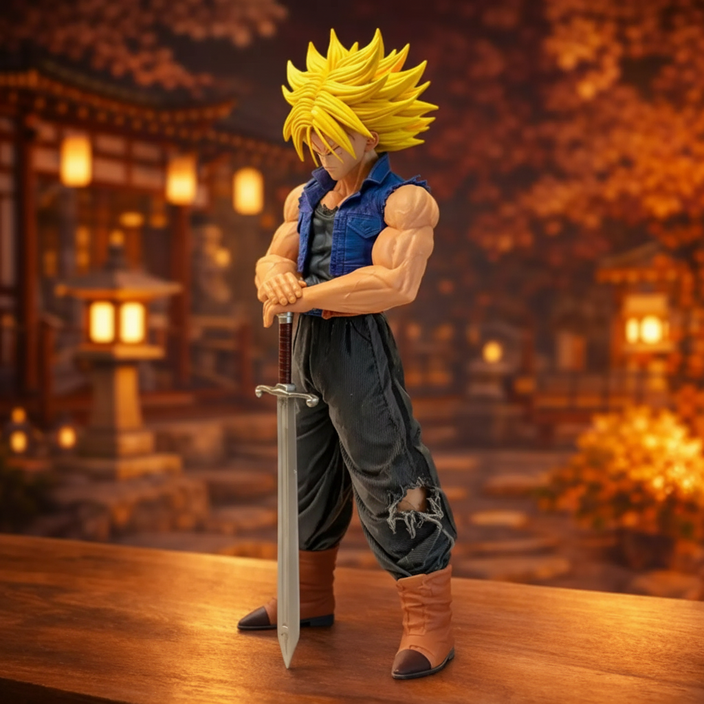 Dragon Ball Super Saiyan Trunks Figure Anime Statue Future Trunks Collectible Manga Decor