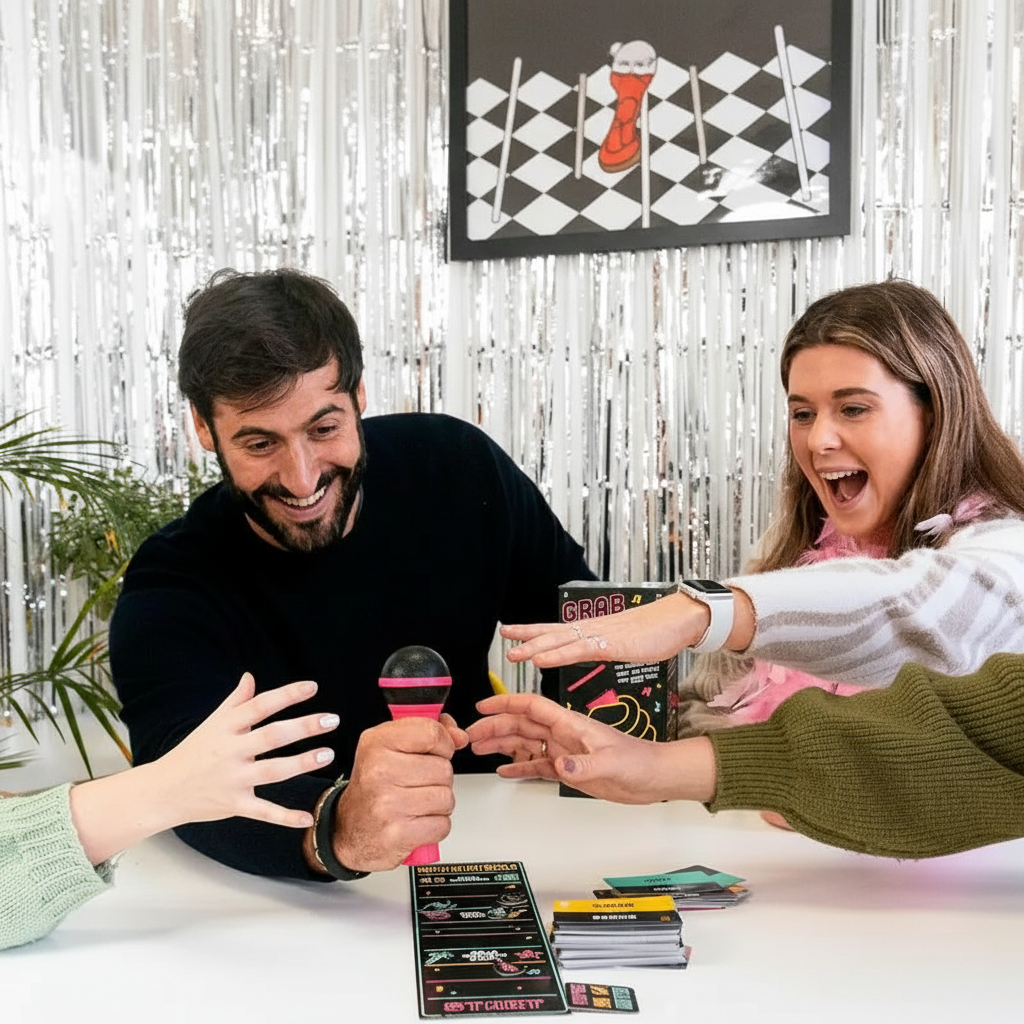 Grab The Mic Karaoke Style Game with Foam Microphone