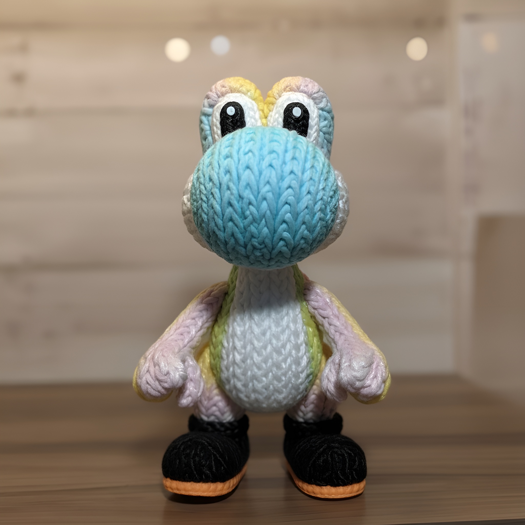 Retro Game Style Plumber And Dinosaur Decorative Statue