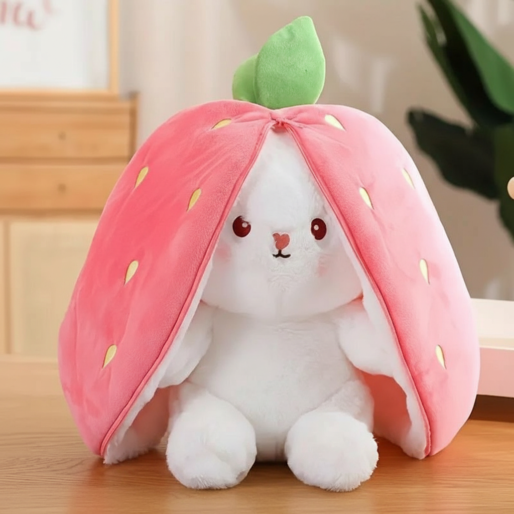 Strawberry bunny plush toy