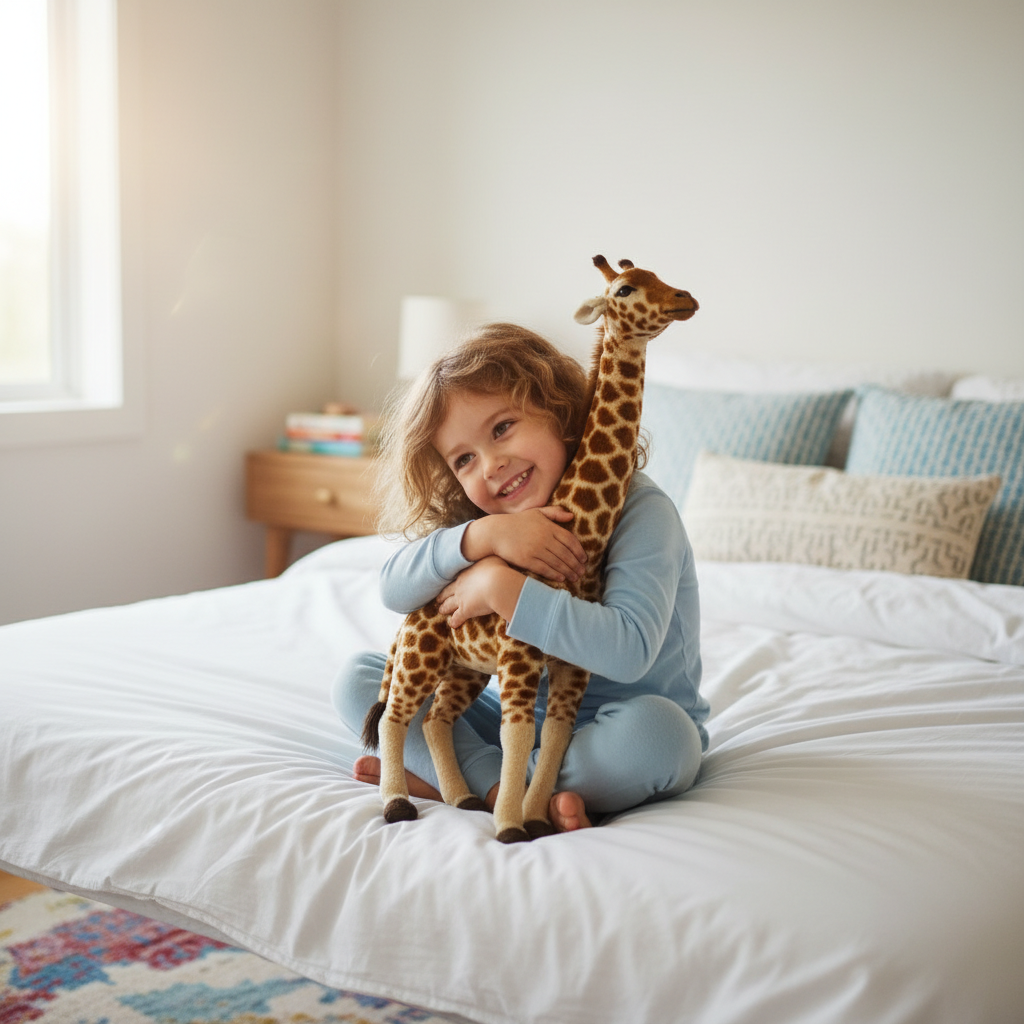 Giraffes In a Storm Plush Toy