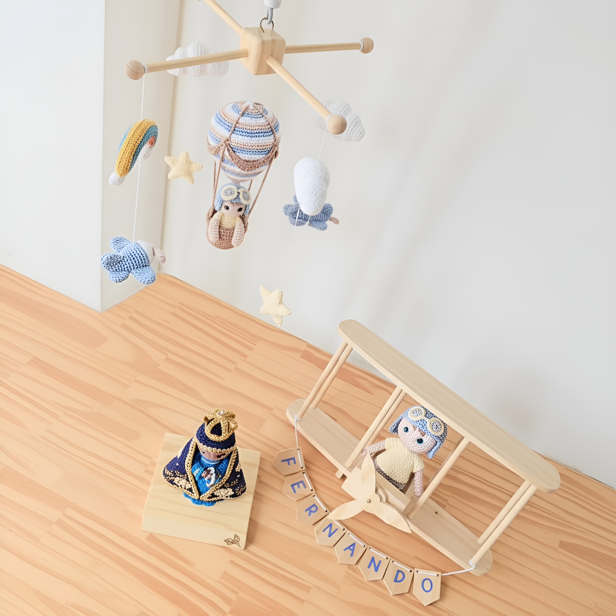 Hot Air Balloon Baby Crib Decor