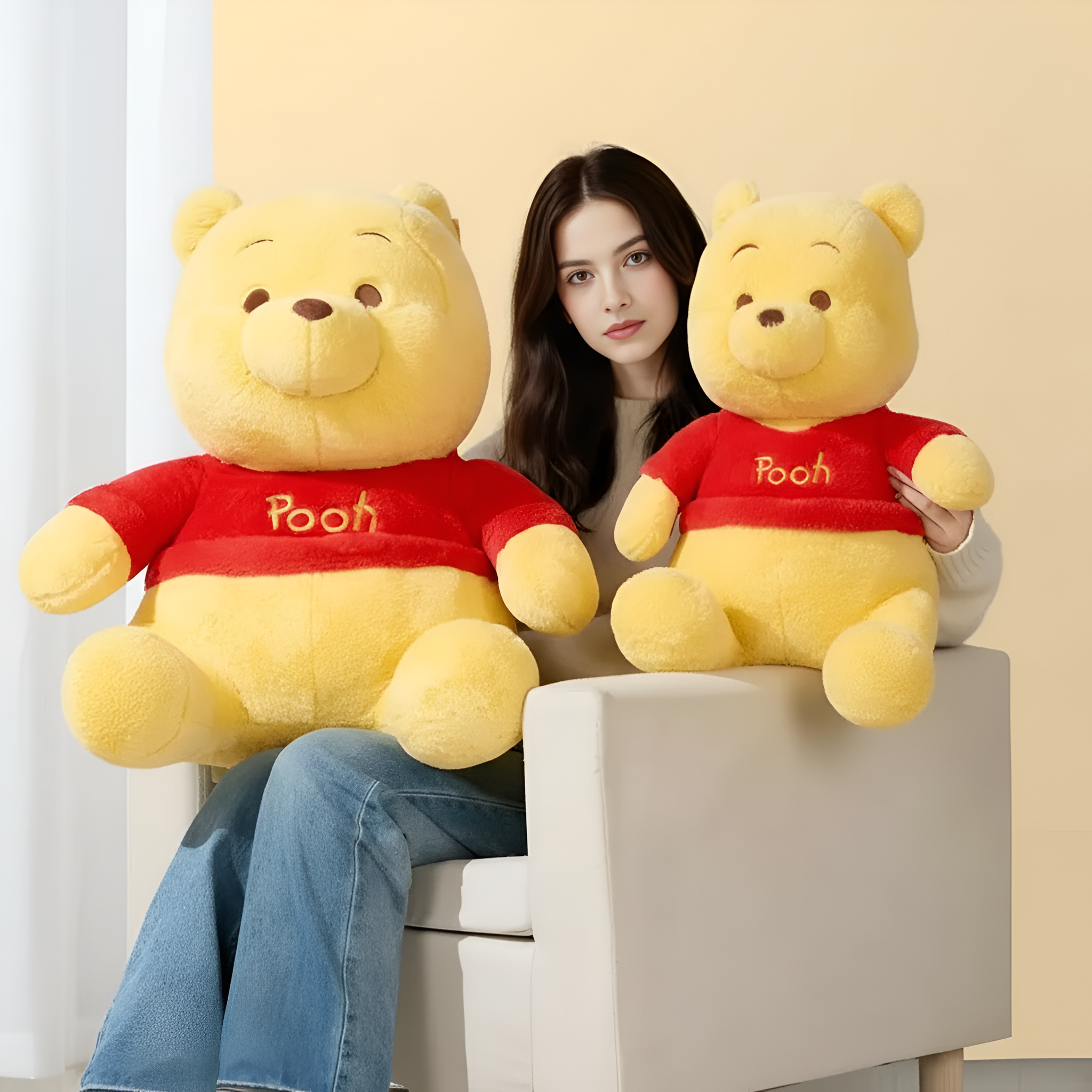 Winnie the Pooh Basic Series Sitting Plush Doll