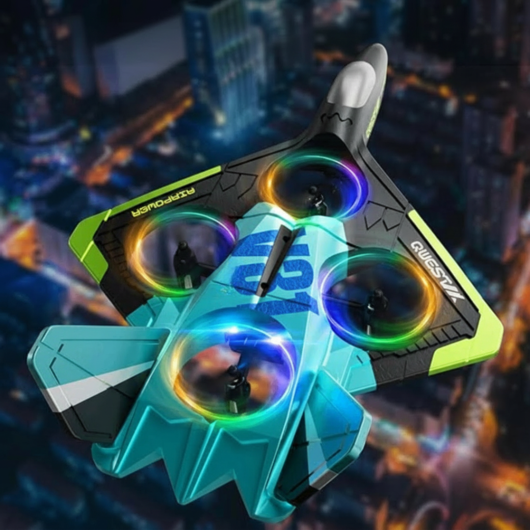 Remote Control Foam Airplane Toy With LED Lights And 360 Flip