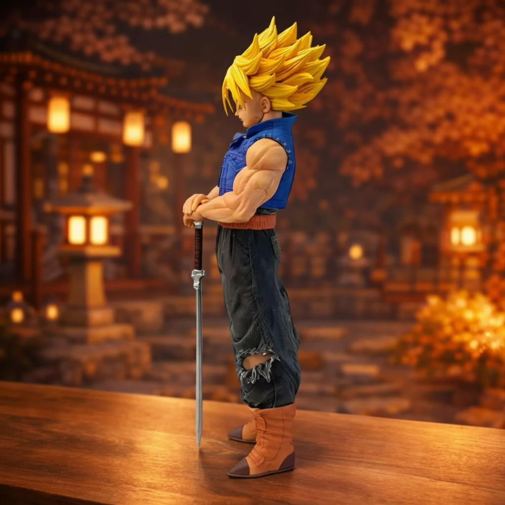 Dragon Ball Super Saiyan Trunks Figure Anime Statue Future Trunks Collectible Manga Decor