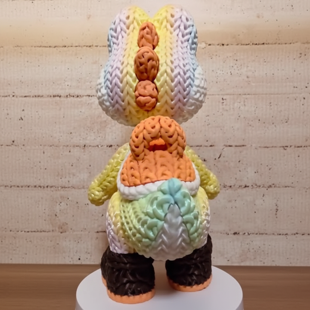 Retro Game Style Plumber And Dinosaur Decorative Statue