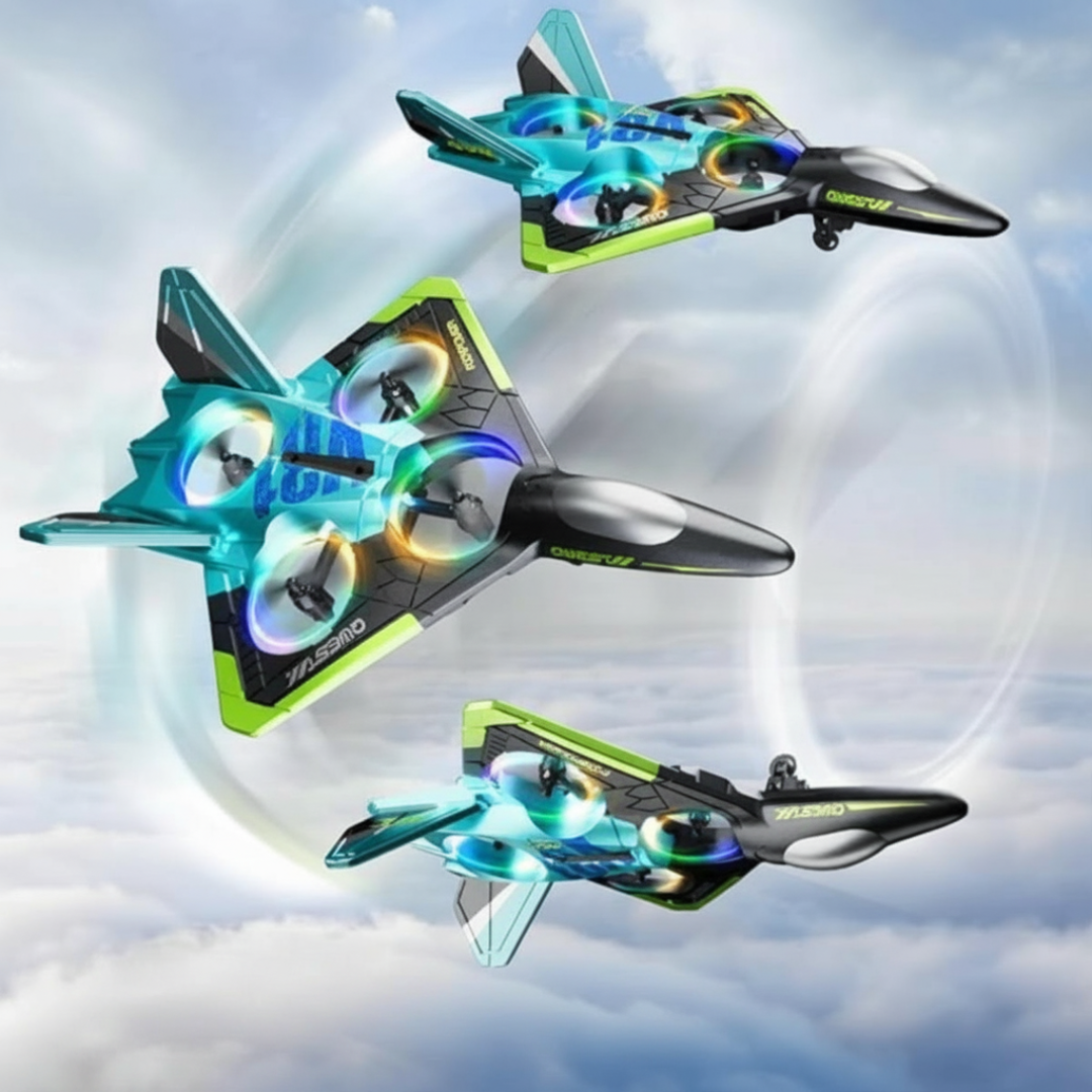 Remote Control Foam Airplane Toy With LED Lights And 360 Flip