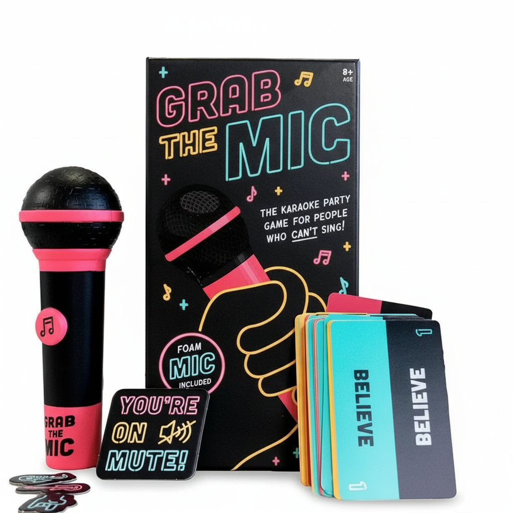 Grab The Mic Karaoke Style Game with Foam Microphone