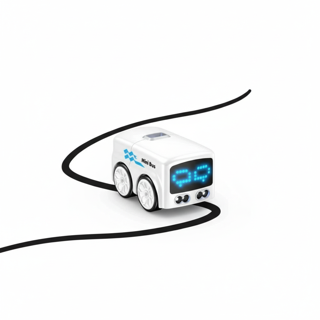 Sensor Based Line Following Cartoon Mini Bus Toy