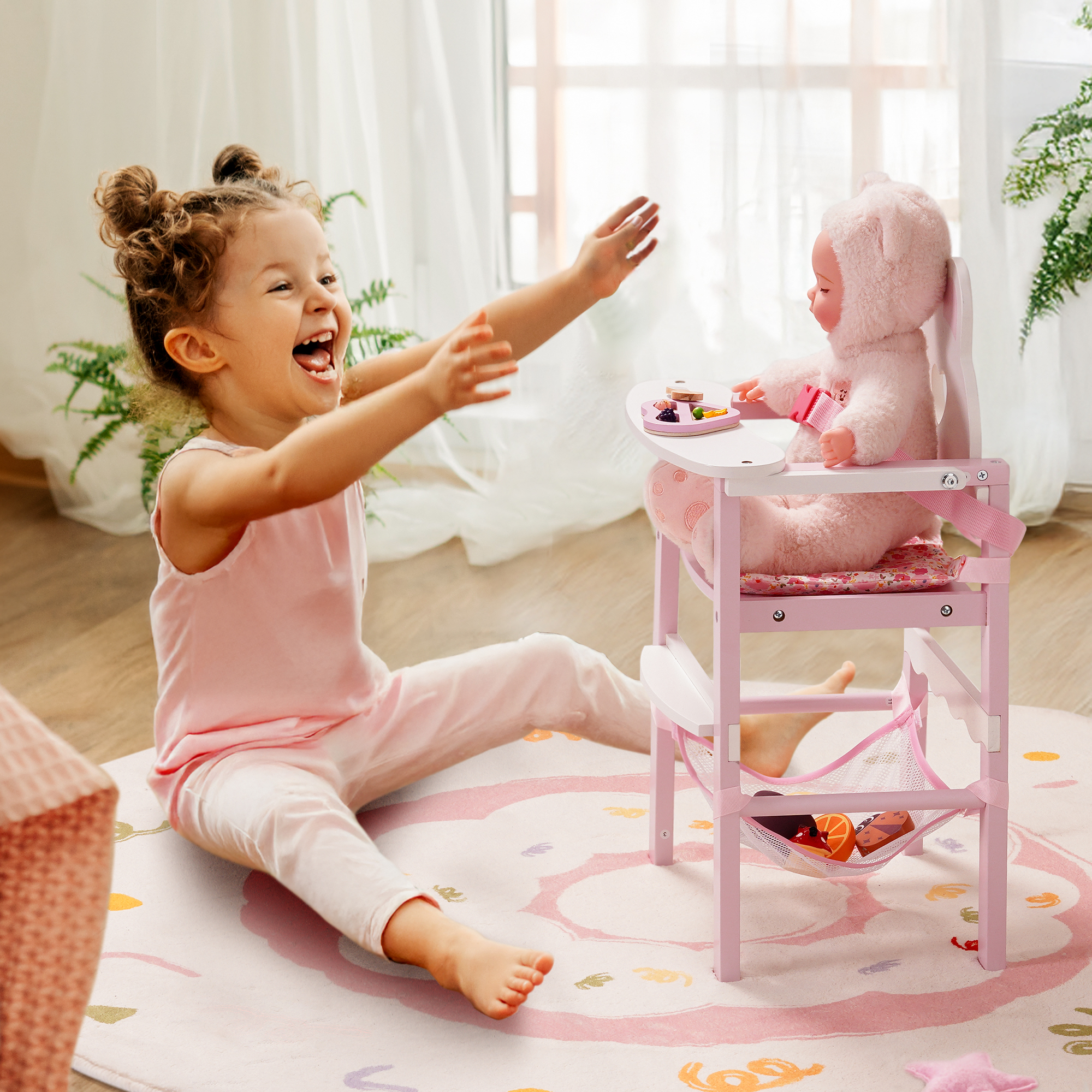 Wooden Baby Doll High Chair