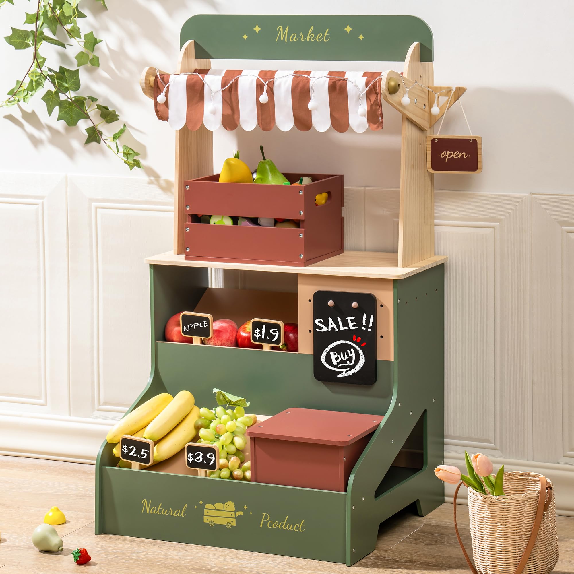 Wooden Grocery Store Playset