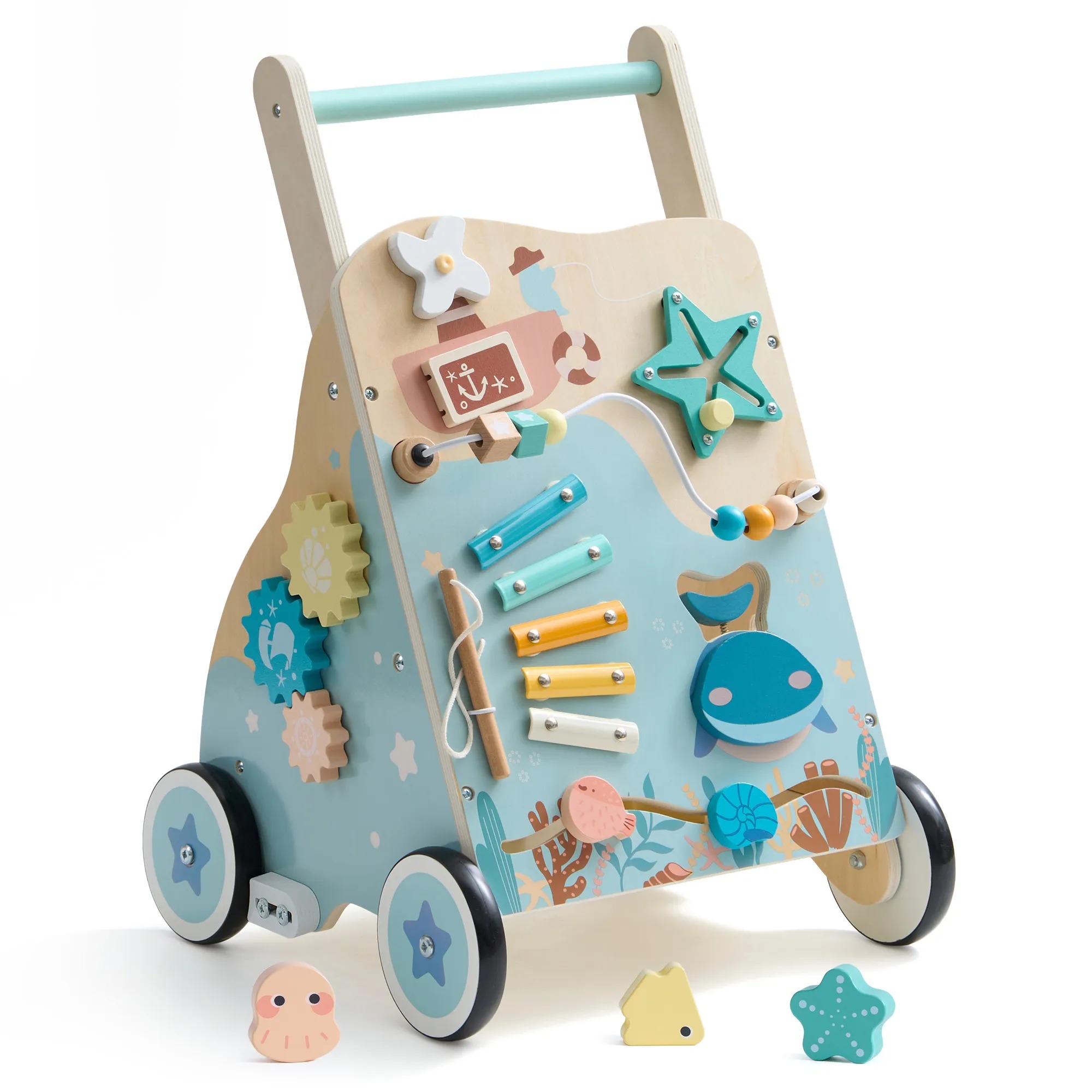 Wooden Infant Push Walker Toy