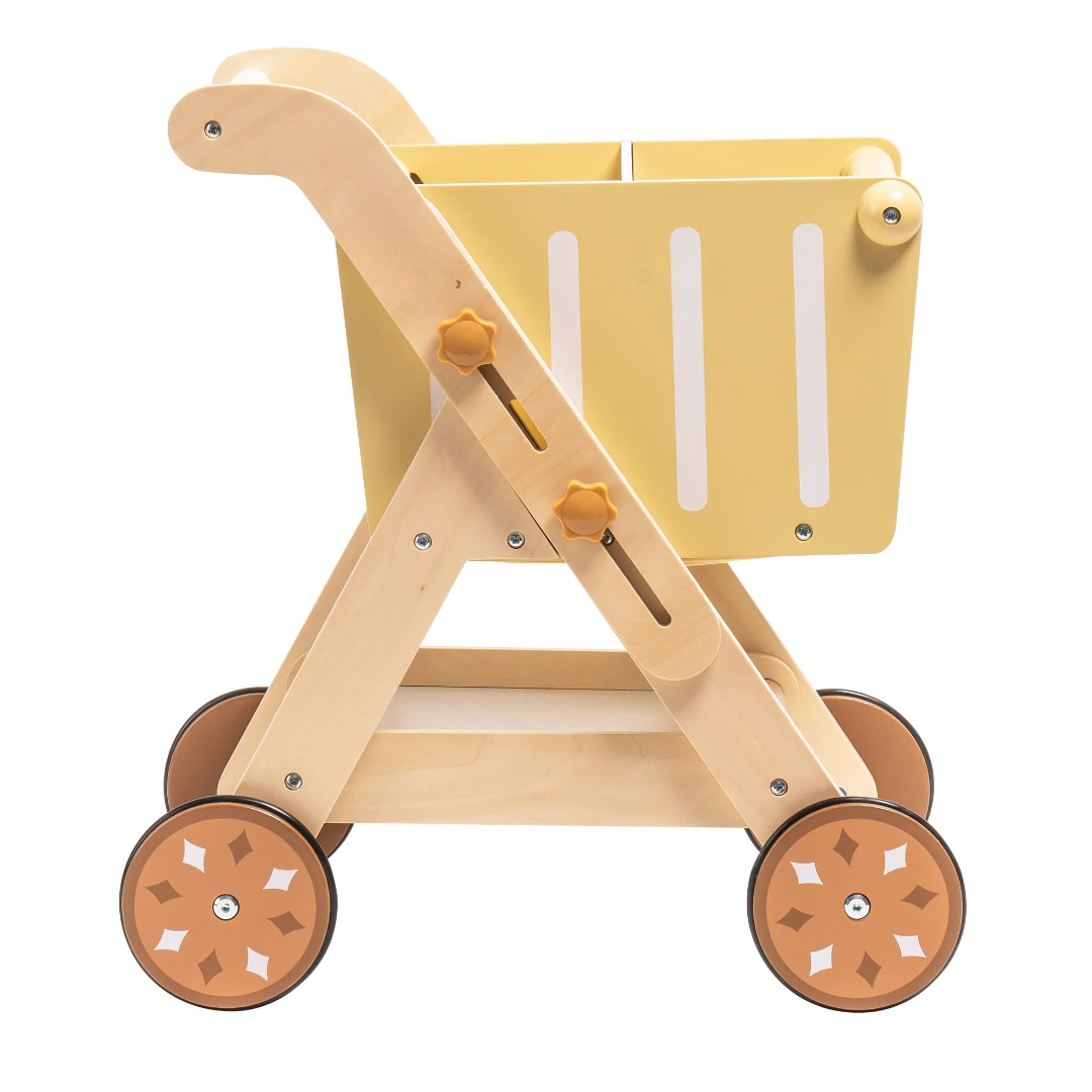 Wooden Push Forest King Shopping Cart Walker
