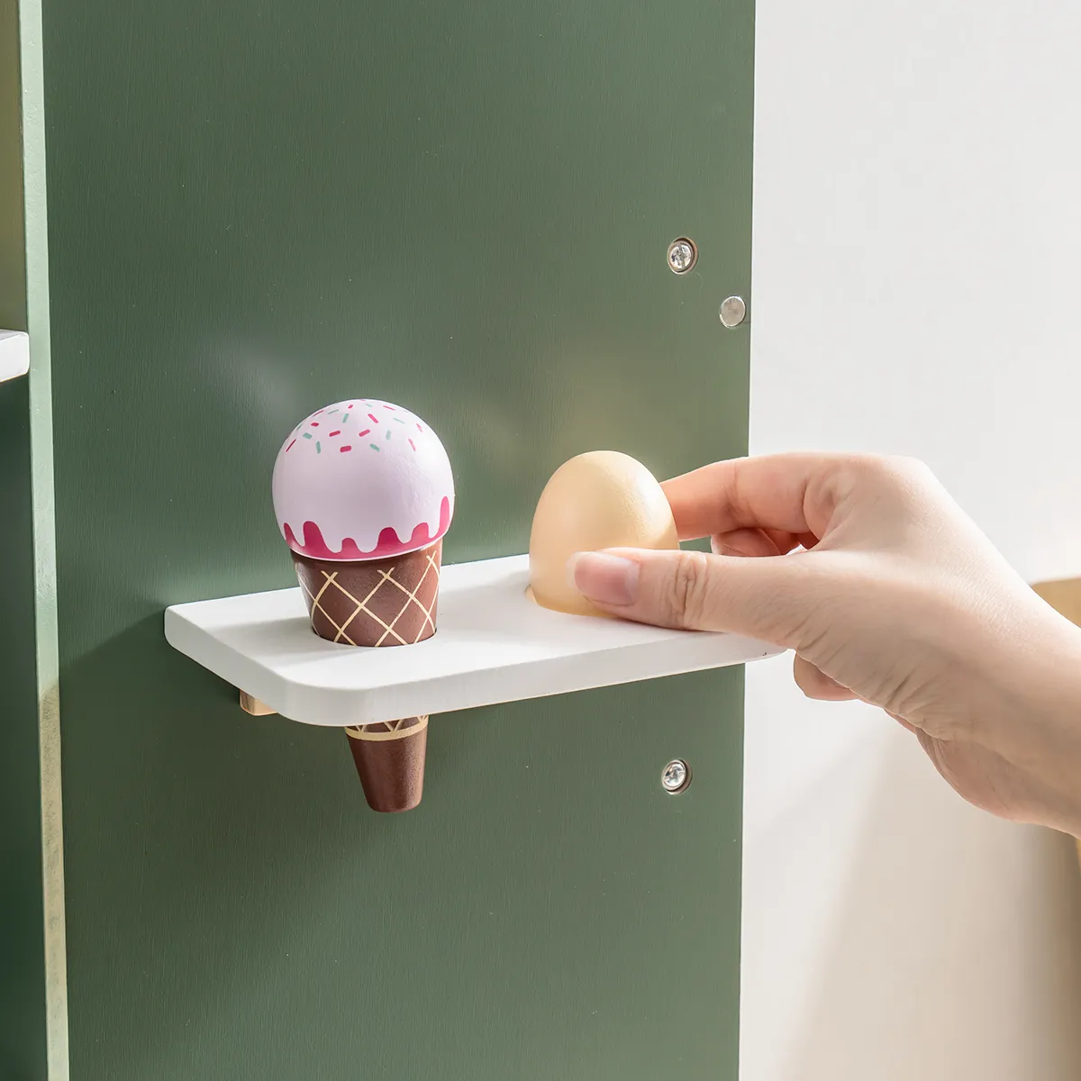 Wooden Toy Refrigerator 