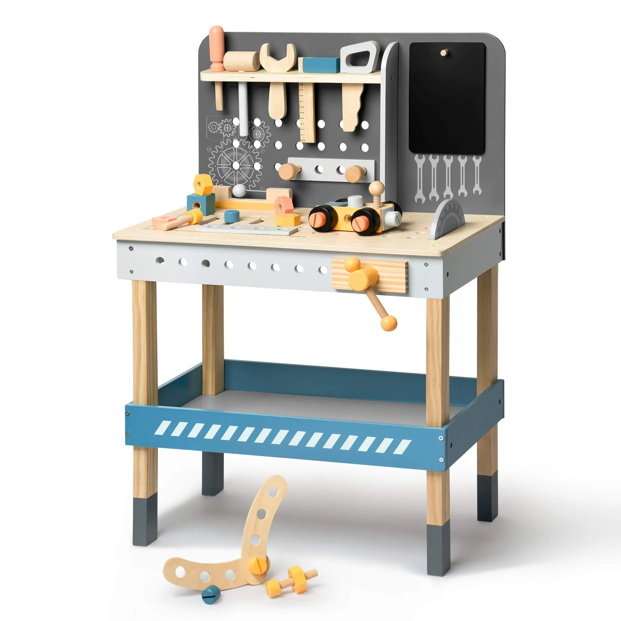 Wooden Tool Workbench For Kids Toddlers