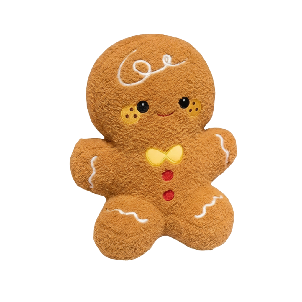 Festive Stuffed Toy Set for Christmas Gifts with Reindeer Gingerbread and Santa