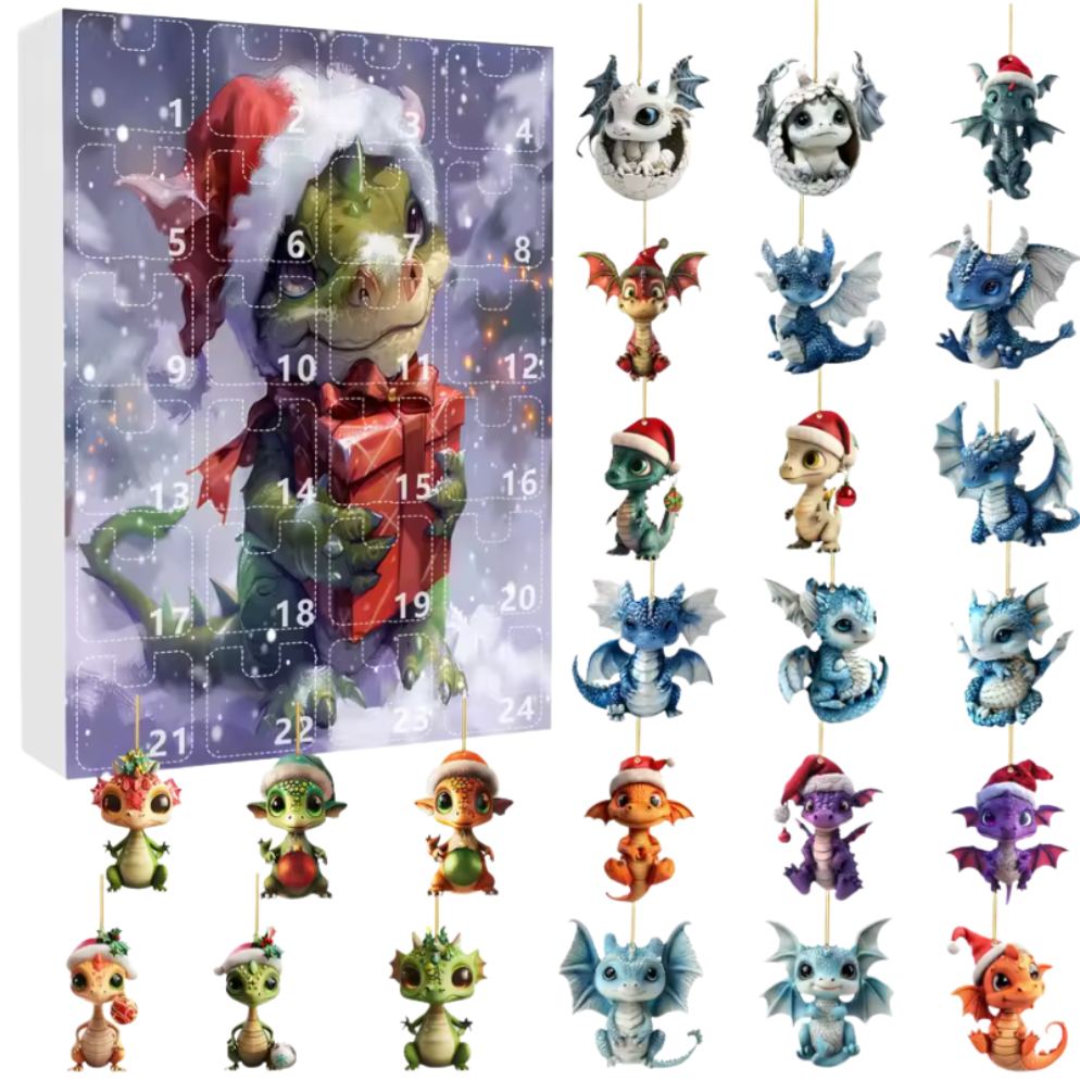 24-Day Christmas Advent Calendar Dragon Baby Surprise Box Set