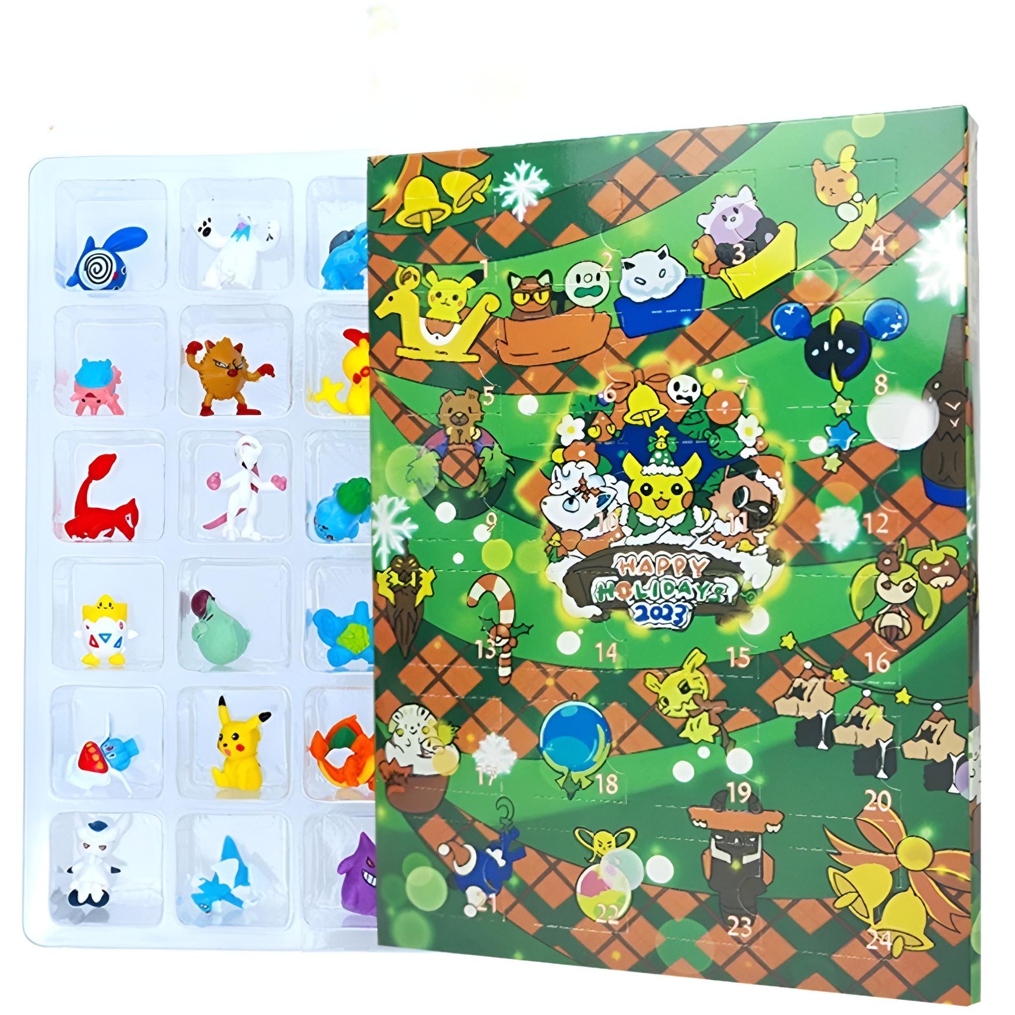 Christmas Advent Calendar With Surprise Toy Anime Figures For Kids