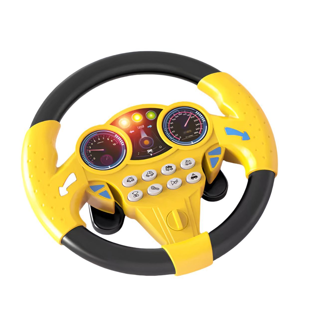 Portable Steering Wheel Toy With Suction Cup And Driving Sounds