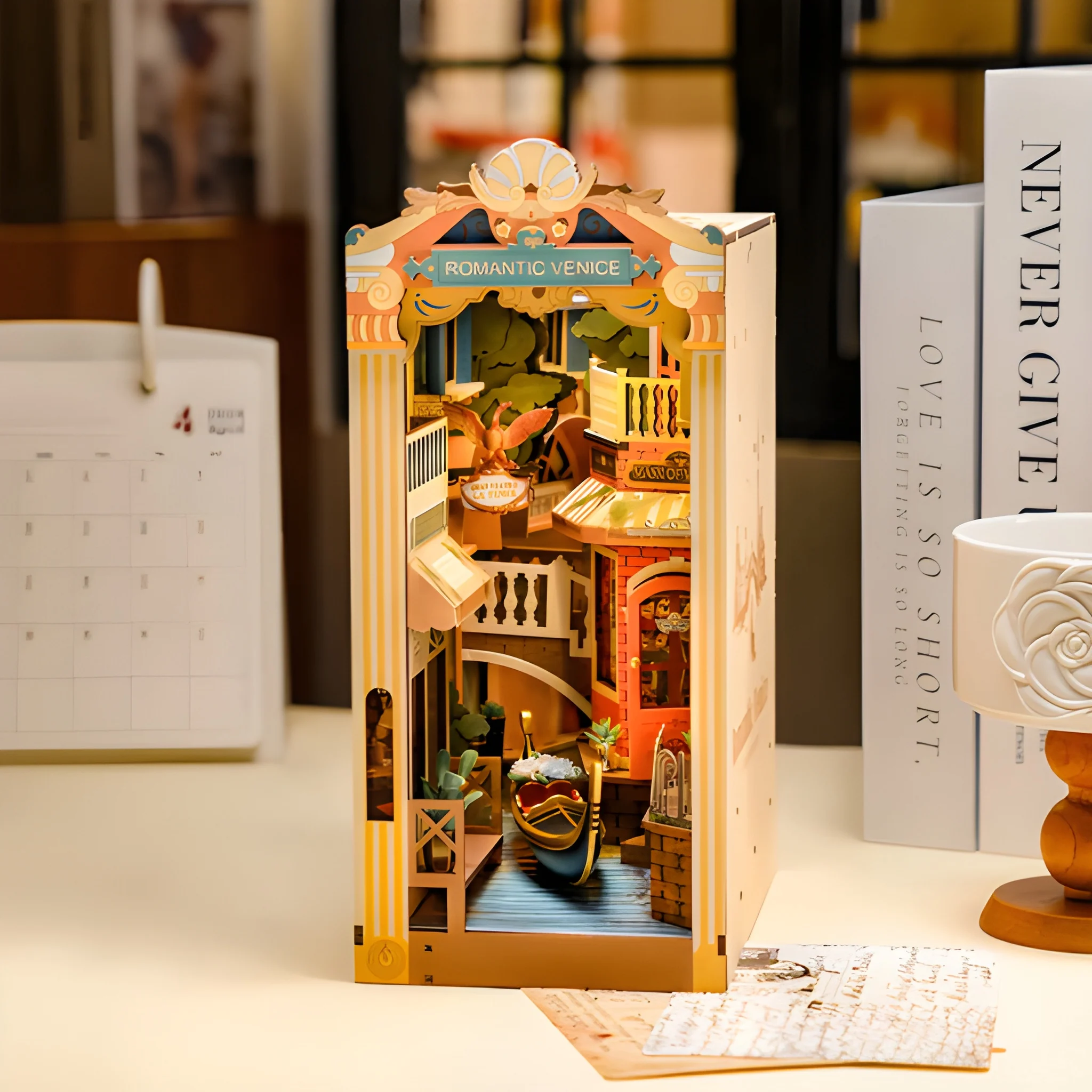 Romantic Venice DIY Book Nook Shelf Insert Kit