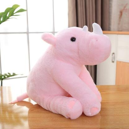 Rhinoceros Pillow Plush Toy With Soft Cotton Animal Doll