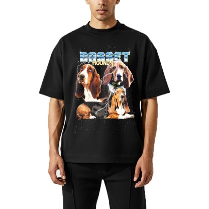 BASSET HOUND VINTAGE SHIRT CUSTOM - PET CUSTOM SHIRT