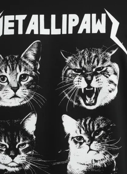 T SHIRT METALLIPAWS PARODY FUNNY