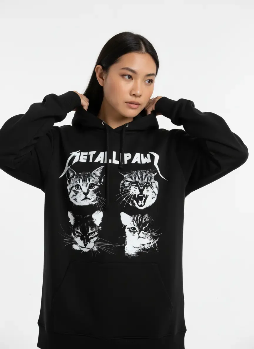 T SHIRT METALLIPAWS PARODY FUNNY