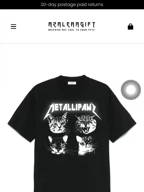 T SHIRT METALLIPAWS PARODY FUNNY
