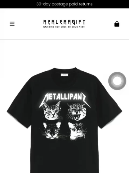 T SHIRT METALLIPAWS PARODY FUNNY