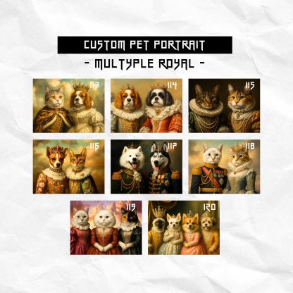 Custom Pet Portrait Digital Download & Canvas Gift - Azaleaagift