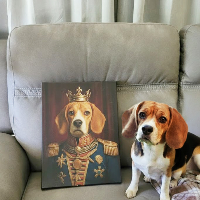 Custom Pet Portrait Digital Download & Canvas Gift - Azaleaagift