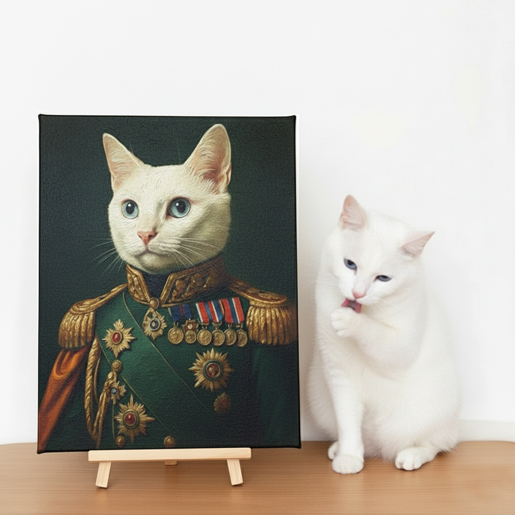 Custom Pet Portrait Digital Download & Canvas Gift - Azaleaagift