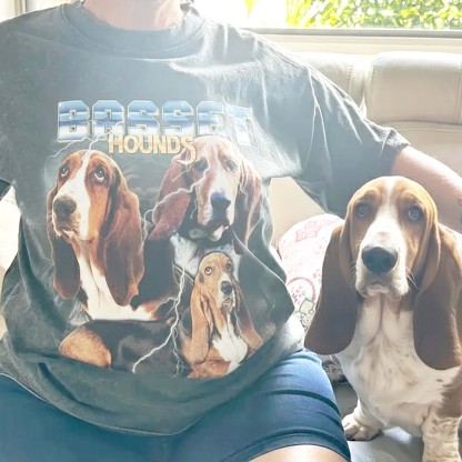 BASSET HOUND VINTAGE SHIRT CUSTOM - PET CUSTOM SHIRT