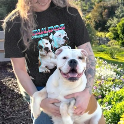 AMERICAN BULDOG VINTAGE SHIRT CUSTOM - PET CUSTOM SHIRT