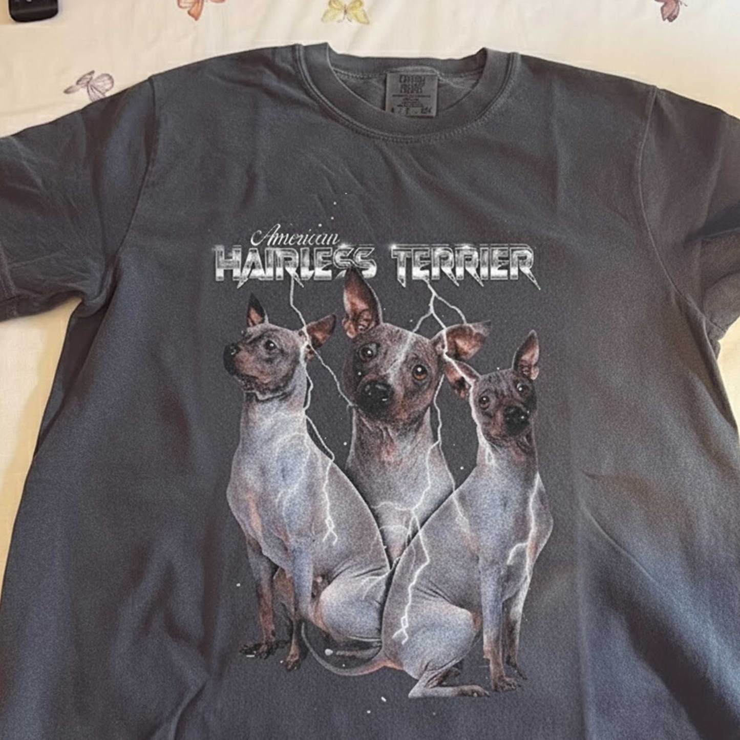 AMERICAN HAIRLESS TERRIER VINTAGE SHIRT CUSTOM - PET CUSTOM SHIRT