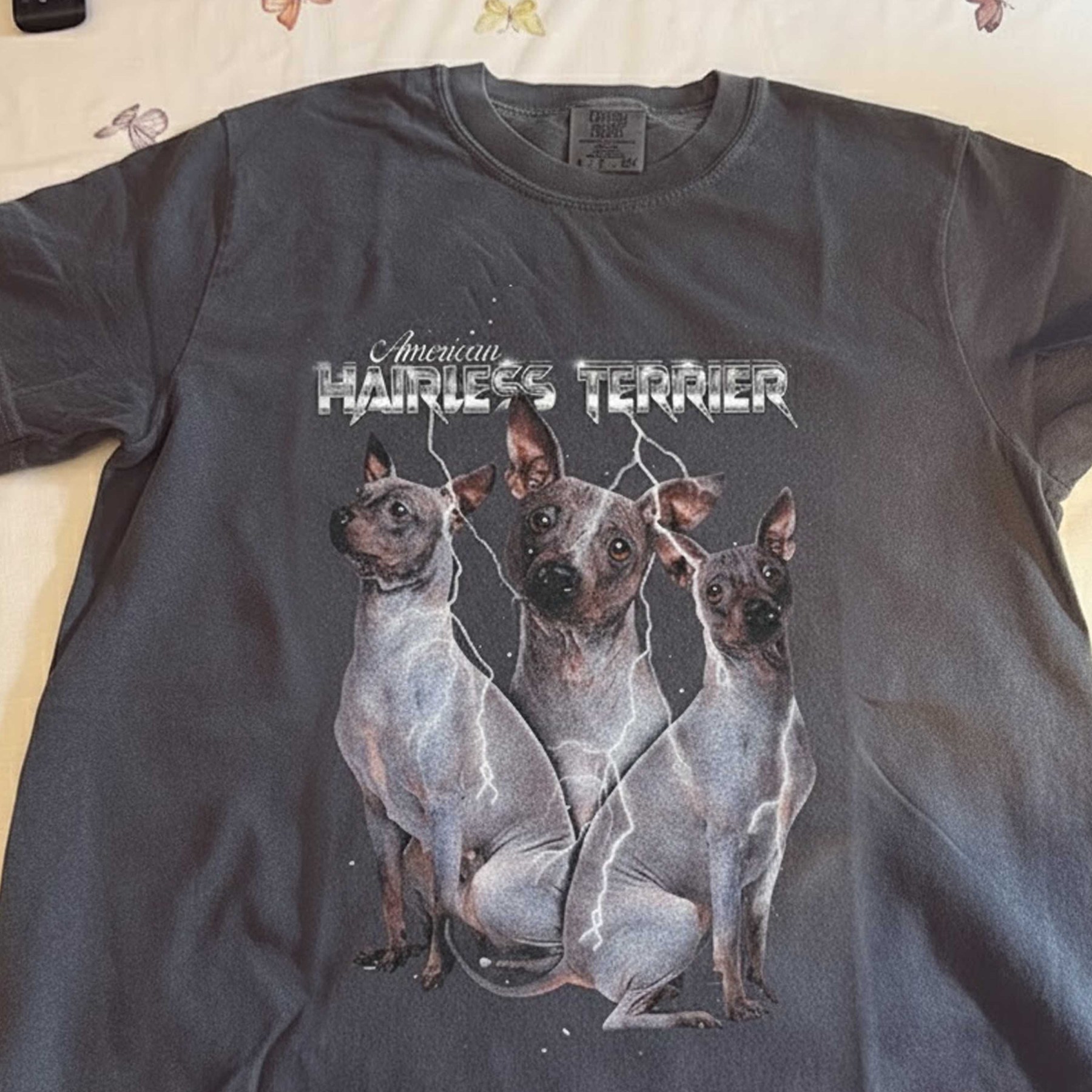 AMERICAN HAIRLESS TERRIER VINTAGE SHIRT CUSTOM - PET CUSTOM SHIRT