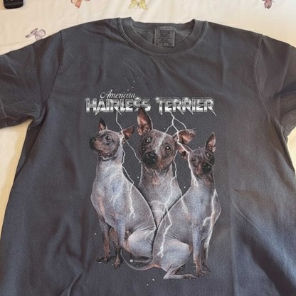 AMERICAN HAIRLESS TERRIER VINTAGE SHIRT CUSTOM - PET CUSTOM SHIRT