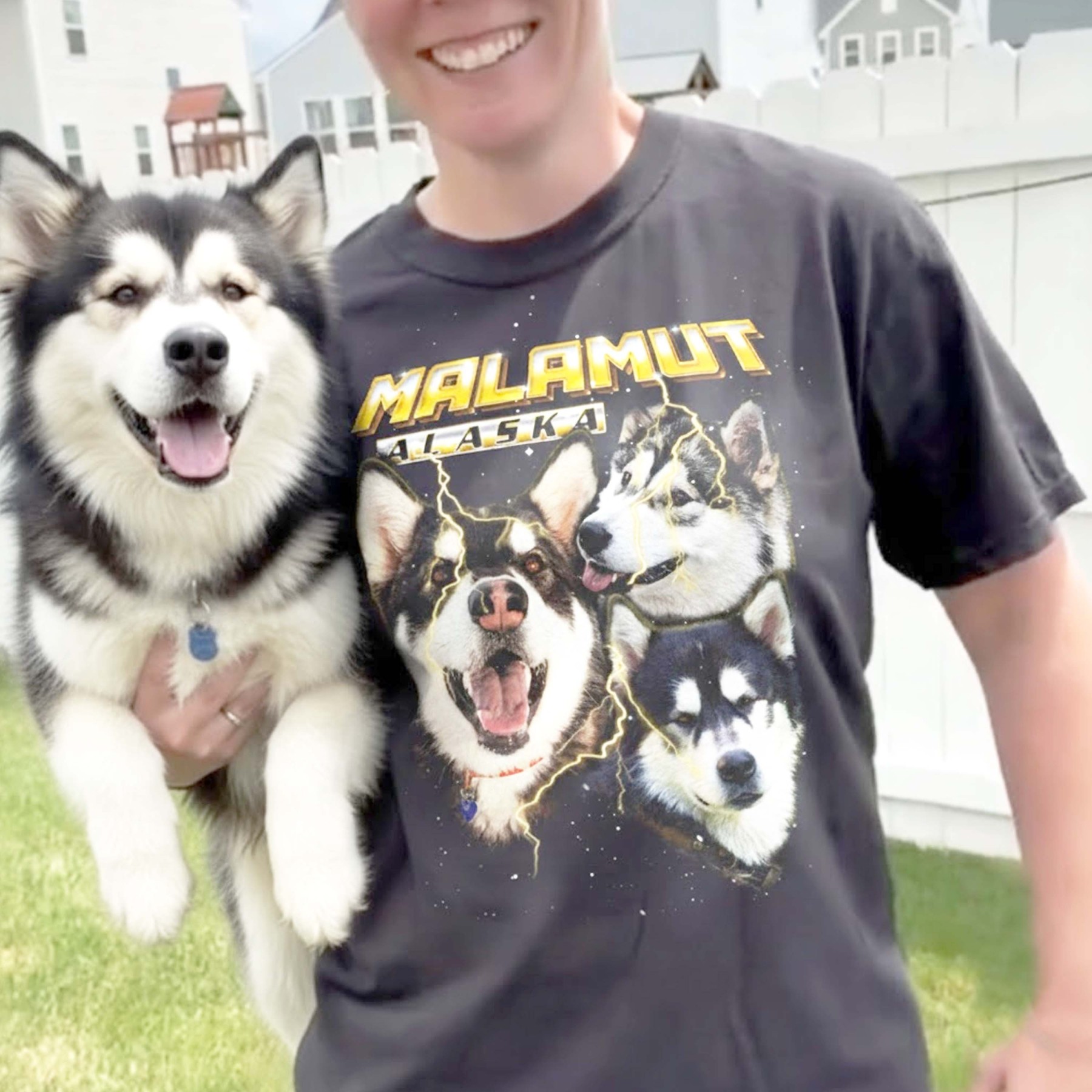 MALAMUT ALASKA VINTAGE SHIRT CUSTOM - PET CUSTOM SHIRT
