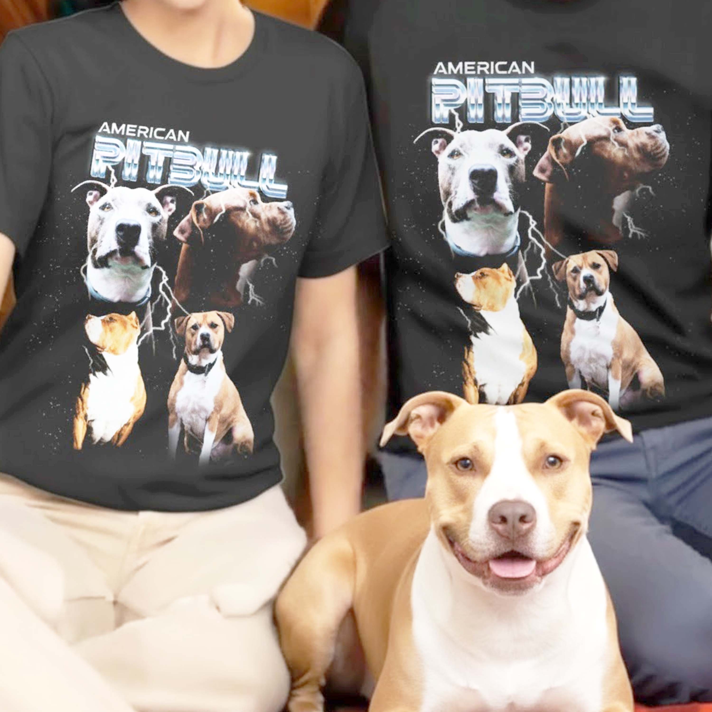 AMERICAN PITBULL VINTAGE SHIRT CUSTOM - PET CUSTOM SHIRT