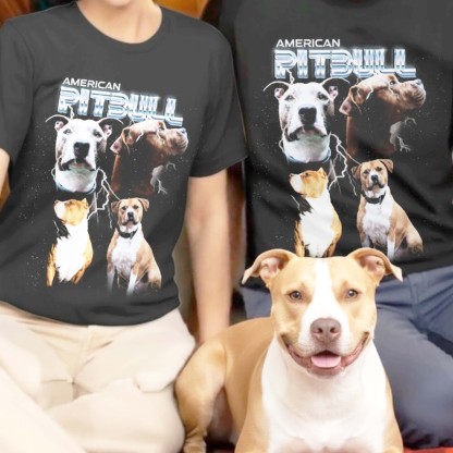 AMERICAN PITBULL VINTAGE SHIRT CUSTOM - PET CUSTOM SHIRT
