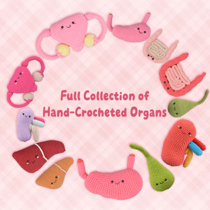 Full Collection of Hand Crocheted Organ Toys