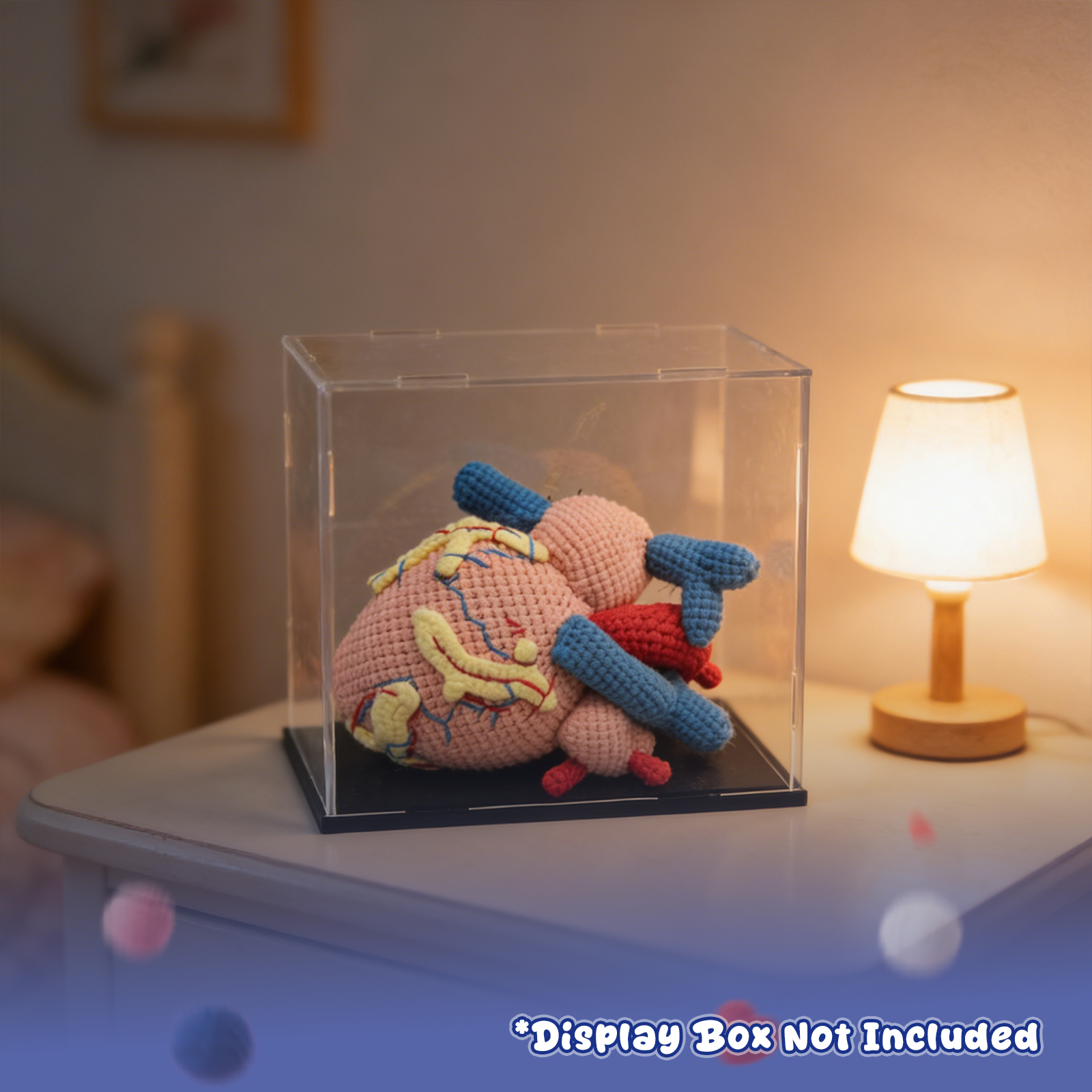 Big Crochet Heart Plush For Home Decoration