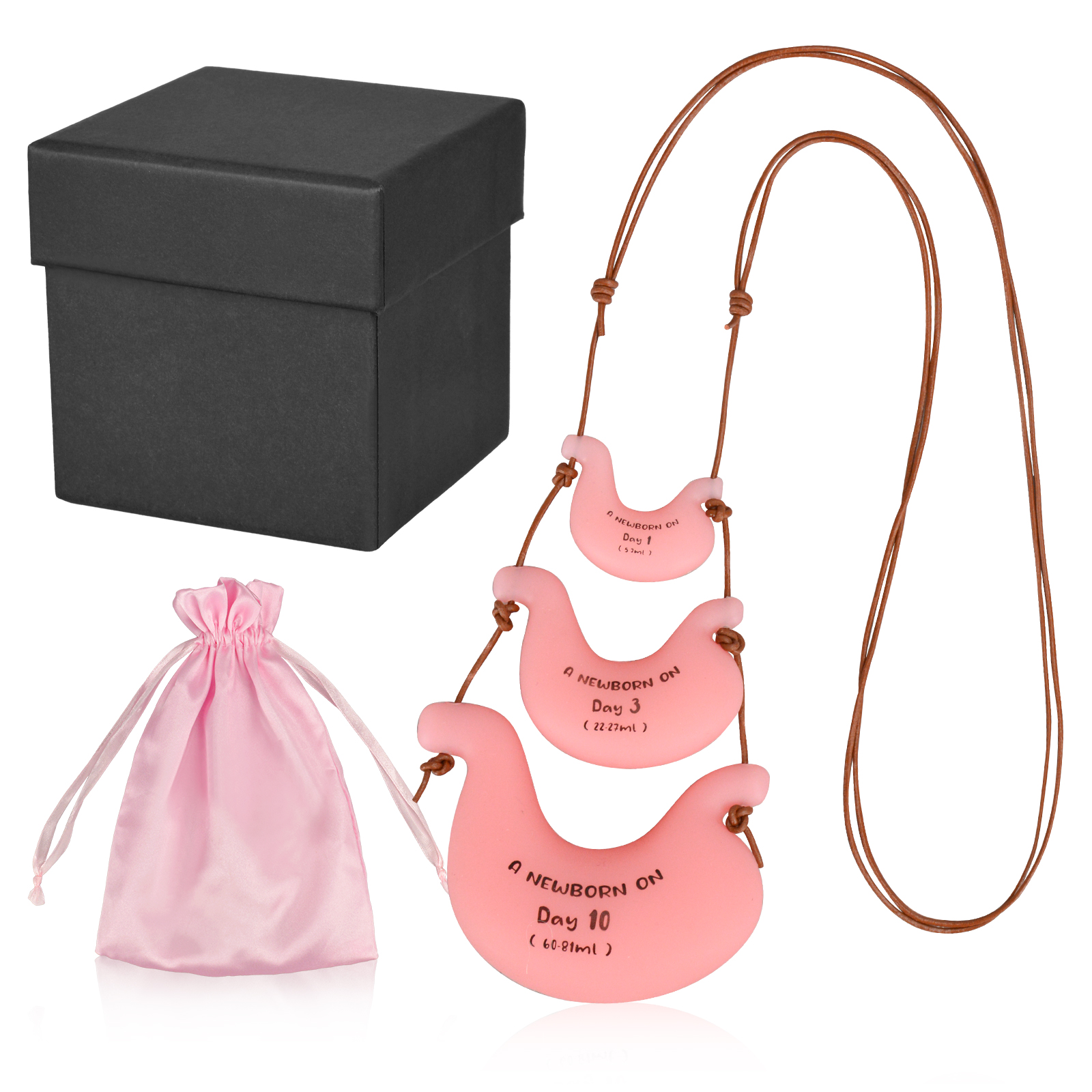 Breastfeeding Baby Belly Beads Stomach Shape Necklace, Visual Teaching Tool for Lactation Consultants