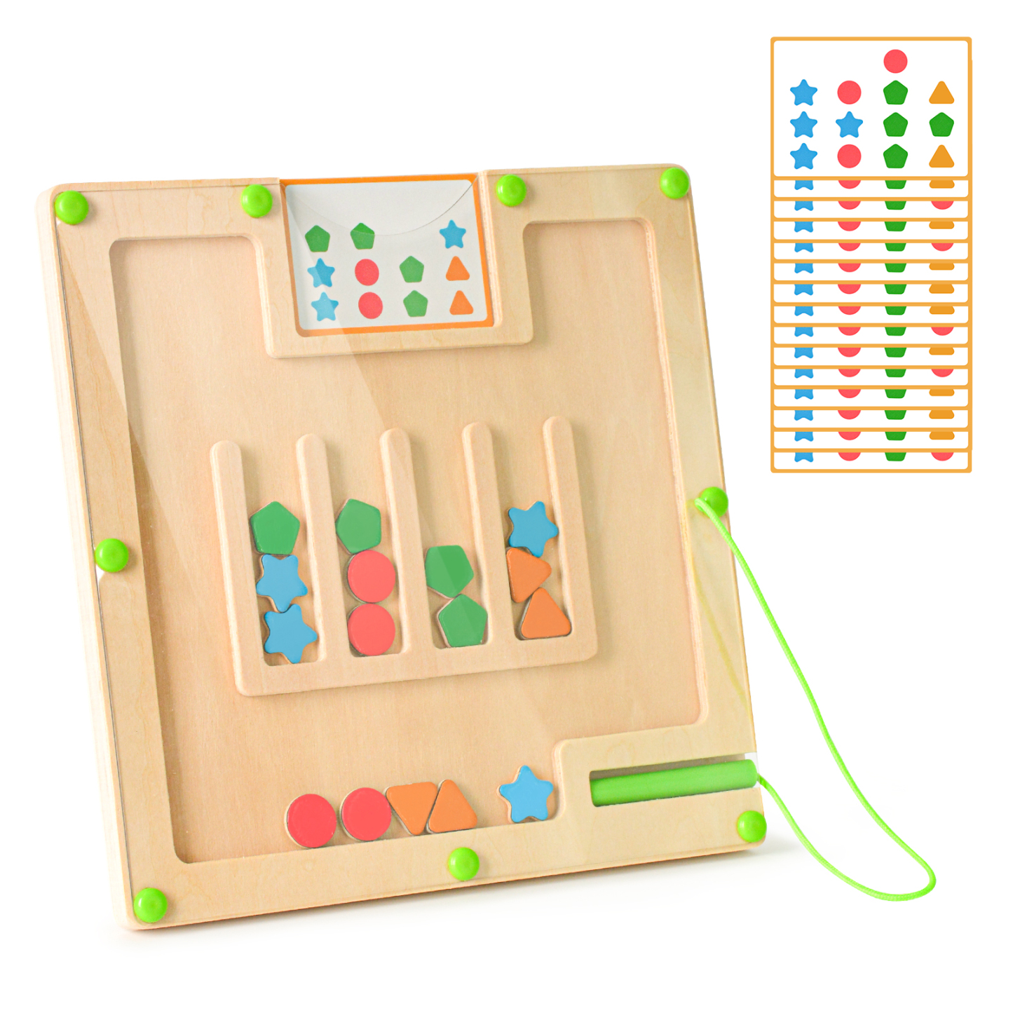 Montessori Magnetic Shape & Color Matching Board Game