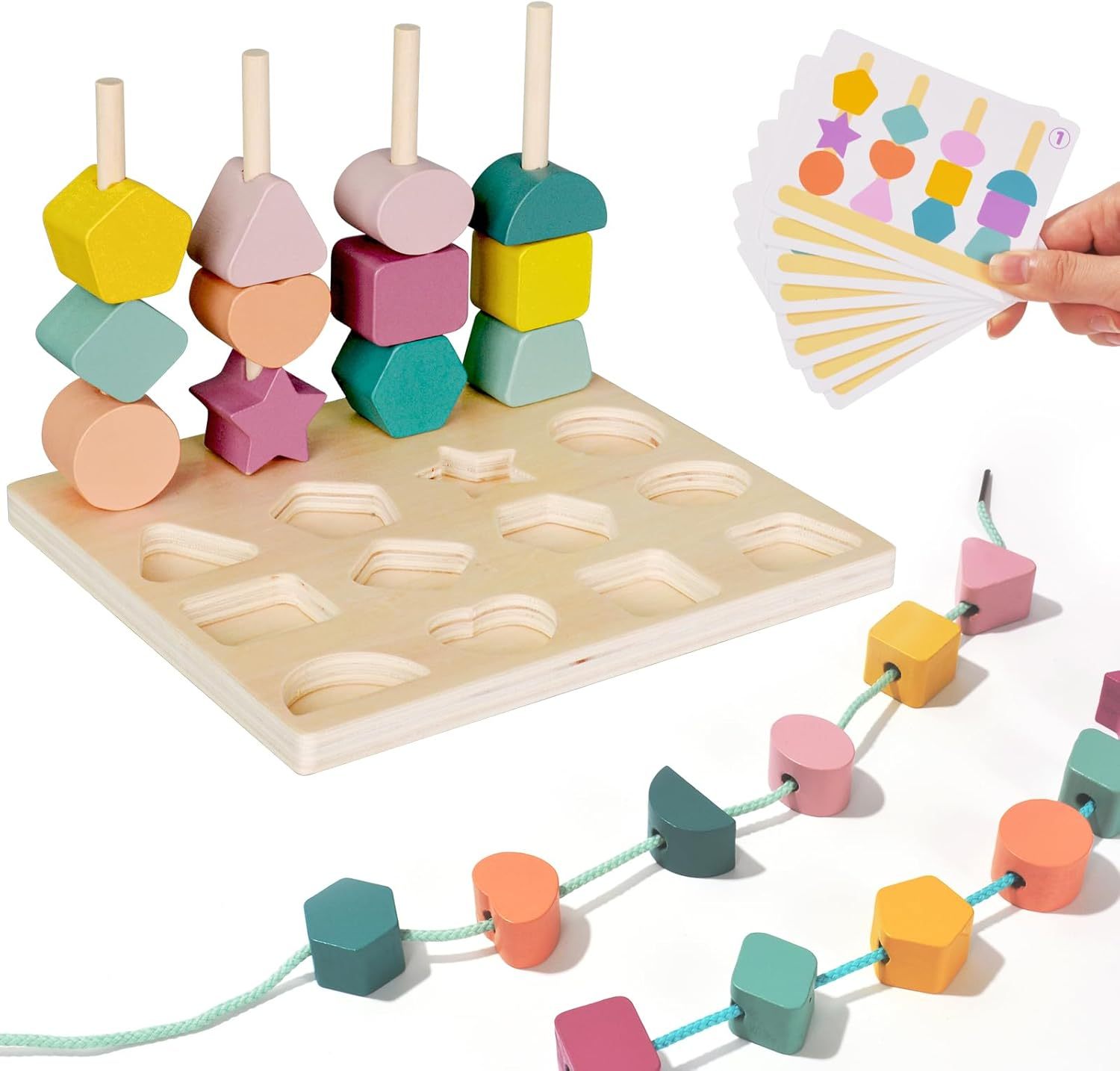 Montessori Beads Sequencing Wooden Toy